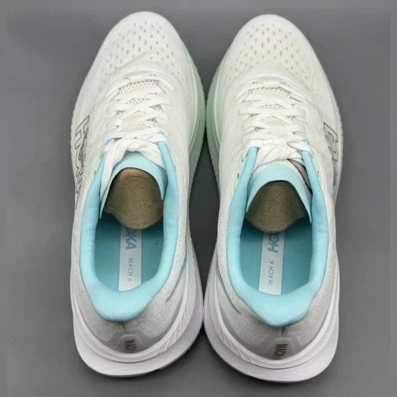 HOKA 🔥 Mach 6 1147810 FTRS Frost White Running Shoes Sneakers NEW - Picture 5 of 12